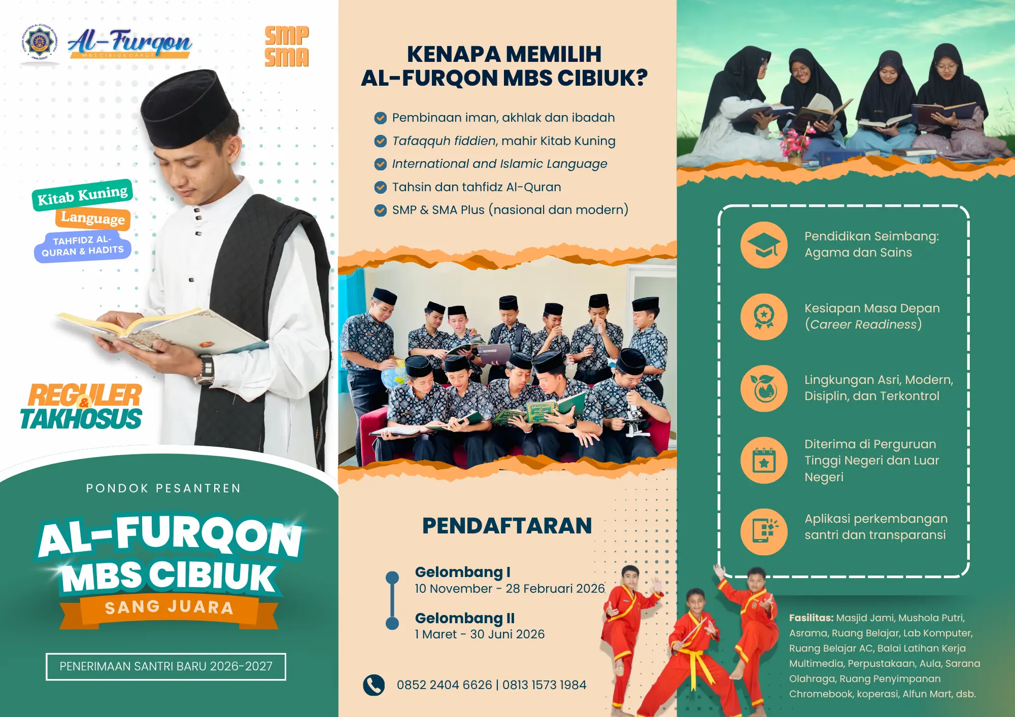 Brosur penerimaan pondok pesantren Al-Furqon muhammadiyah boarding school cibiuk